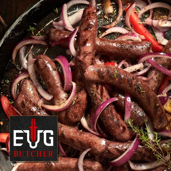 سجق لحم بقري من EG Butcher في مقلاة